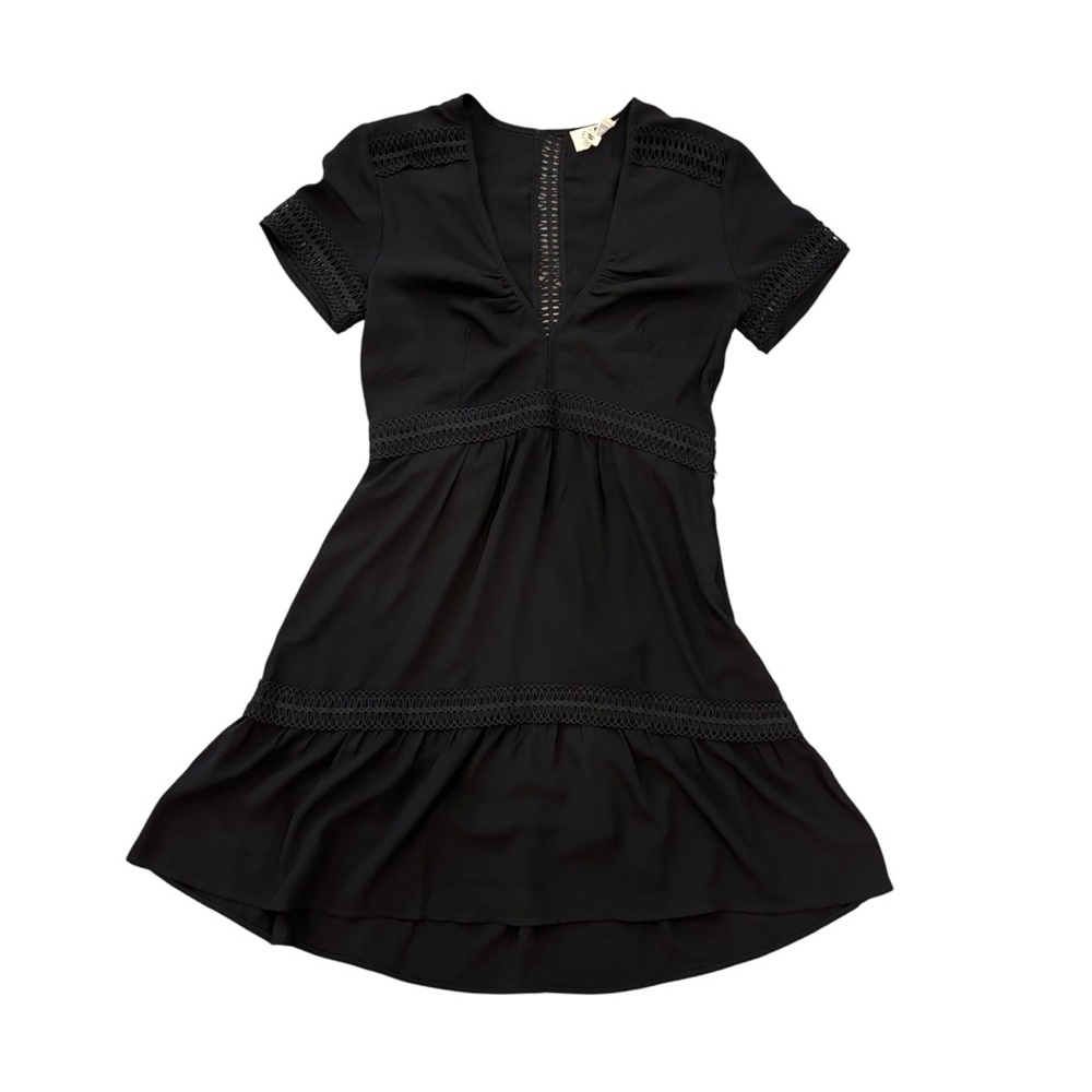 Lira Black Ruched Tiered Sundress
